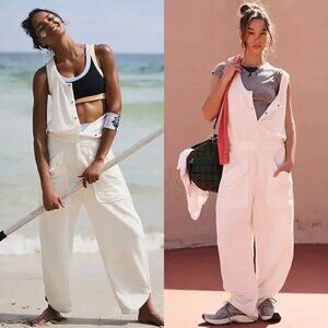Free People Timko Onesie Womens XS White Jumpsuit Casual Summer Feminine